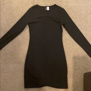 H&M Black Dress-Size 6-Long Sleeve